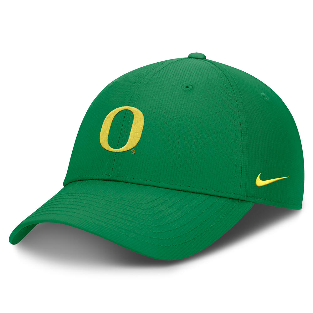 Classic Oregon O, Nike, Green, Curved Bill, Performance/Dri-FIT, Accessories, Unisex, Football, Structured, Sideline, Hat, 799106